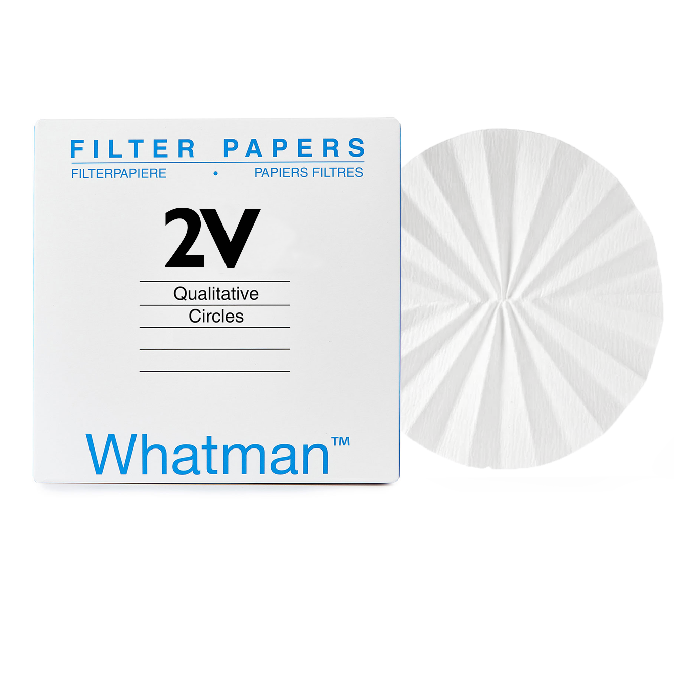 Whatman Folded Filter Paper No.2V 12.5mm Severn Sales Lab Equipment