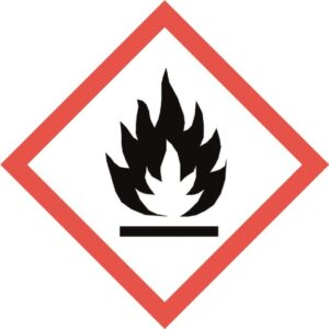 Hazard Label GHS Highly Flammable Label 100mm x 100mm