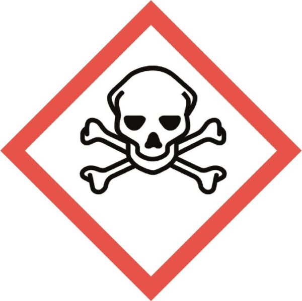 Hazard Label GHS Toxic Label 100mm x 100mm