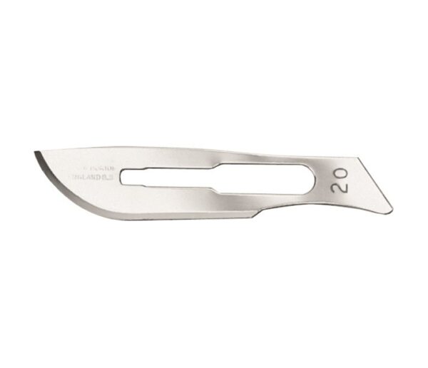 Retractable Disposable Scalpel No.20, SS blade with plastic handle, sterile