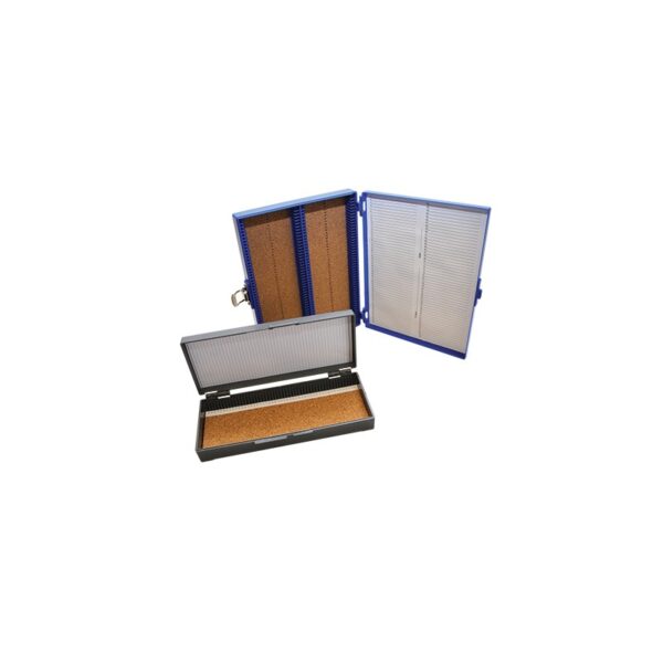 Plastic box for 100 slides, Red