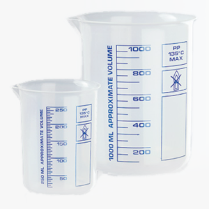 Beaker - 1000ml - Plastic - Low form with spout (Griffin Type)