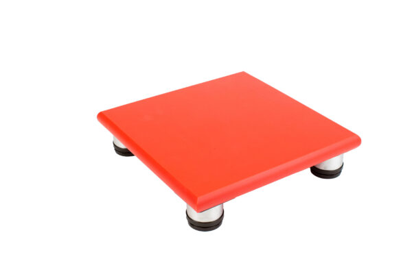 SpeciBoard Dura Cutting Board 300x300x25mm Red c/w 50mm Steel Legs
