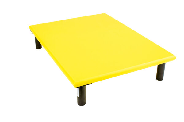 SpeciBoard Dura Cutting Board 450x300x25mm Yellow c/w 100mm Fixed Black Legs