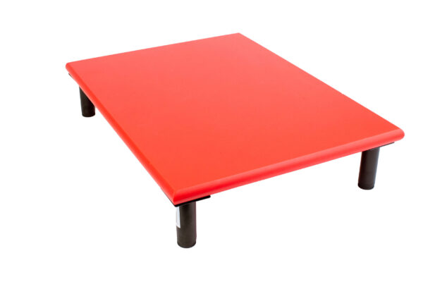 SpeciBoard Dura Cutting Board 600x450x25mm Red c/w 100mm Fixed Black Legs